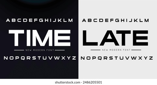 Creative font. Modern abstract digital tech font. Logo creative font, type, technology, movie, digital, music, movie. Fonts and illustration in vector format.