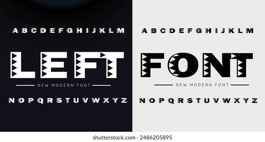 Creative font. Modern abstract digital tech font. Logo creative font, type, technology, movie, digital, music, movie. Fonts and illustration in vector format.