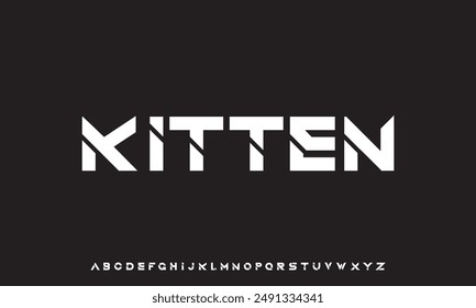 Creative font. Modern abstract digital tech font. Logo creative font, type, technology, movie, digital, music, movie. Fonts and illustration in vector format.