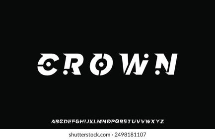 Creative font. Modern abstract digital tech font. Logo creative font, type, technology, movie, digital, music, movie. Fonts and illustration in vector format.