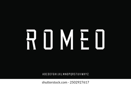 Creative font. Modern abstract digital tech font. Logo creative font, type, technology, movie, digital, music, movie. Fonts and illustration in vector format.