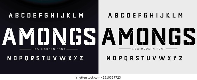 Creative font. Modern abstract digital tech font. Logo creative font, type, technology, movie, digital, music, movie. Fonts and illustration in vector format.