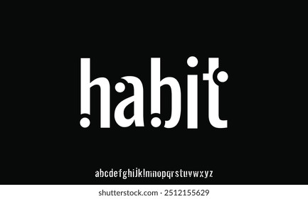 Creative font. Modern abstract digital tech font. Logo creative font, type, technology, movie, digital, music, movie. Fonts and illustration in vector format.