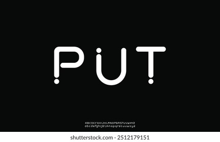 Creative font. Modern abstract digital tech font. Logo creative font, type, technology, movie, digital, music, movie. Fonts and illustration in vector format.