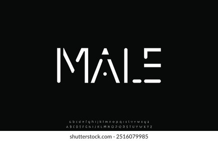 Creative font. Modern abstract digital tech font. Logo creative font, type, technology, movie, digital, music, movie. Fonts and illustration in vector format.