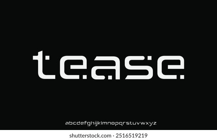 Creative font. Modern abstract digital tech font. Logo creative font, type, technology, movie, digital, music, movie. Fonts and illustration in vector format.