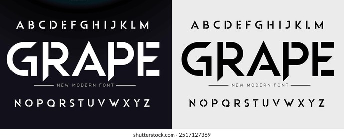 Creative font. Modern abstract digital tech font. Logo creative font, type, technology, movie, digital, music, movie. Fonts and illustration in vector format.