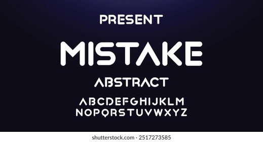 Fonte criativa. Fonte digital abstrata moderna da tecnologia. Fonte criativa logotipo, tipo, tecnologia, filme, digital, música, filme. Fontes e ilustração em formato vetorial.