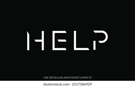 Creative font. Modern abstract digital tech font. Logo creative font, type, technology, movie, digital, music, movie. Fonts and illustration in vector format.