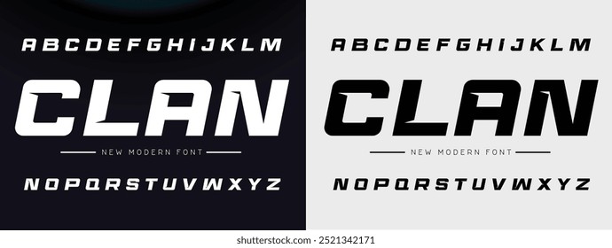Creative font. Modern abstract digital tech font. Logo creative font, type, technology, movie, digital, music, movie. Fonts and illustration in vector format.
