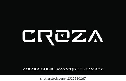 Creative font. Modern abstract digital tech font. Logo creative font, type, technology, movie, digital, music, movie. Fonts and illustration in vector format.