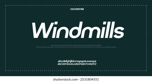 Creative font. Modern abstract digital tech font. Logo creative font, type, technology, movie, digital, music, movie. Fonts and illustration in vector format.