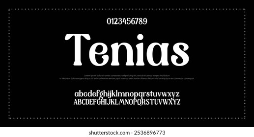 Creative font. Modern abstract digital tech font. Logo creative font, type, technology, movie, digital, music, movie. Fonts and illustration in vector format.