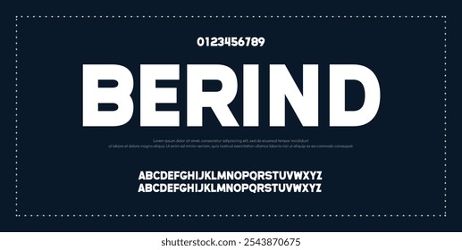 Creative font. Modern abstract digital tech font. Logo creative font, type, technology, movie, digital, music, movie. Fonts and illustration in vector format.