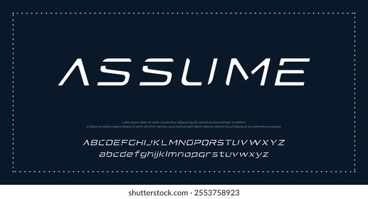 Creative font. Modern abstract digital tech font. Logo creative font, type, technology, movie, digital, music, movie. Fonts and illustration in vector format.
