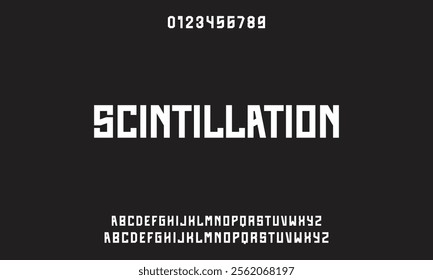 Creative font. Modern abstract digital tech font. Logo creative font, type, technology, movie, digital, music, movie. Fonts and illustration in vector format.
