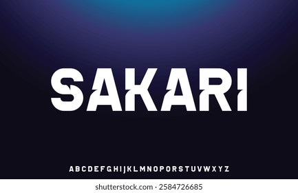 Creative font. Modern abstract digital tech font. Logo creative font, type, technology, movie, digital, music, movie. Fonts and illustration in vector format.