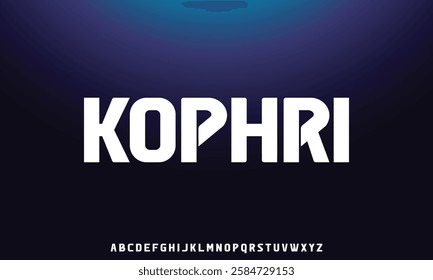 Creative font. Modern abstract digital tech font. Logo creative font, type, technology, movie, digital, music, movie. Fonts and illustration in vector format.