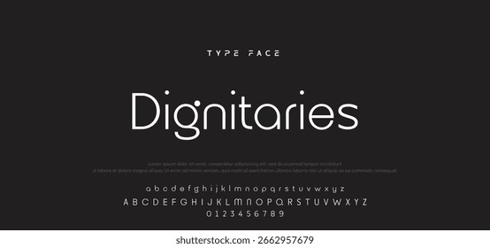 Creative font. Modern abstract digital tech font. Logo creative font, type, technology, movie, digital, music, movie. Fonts and illustration in vector format.