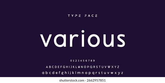 Creative font. Modern abstract digital tech font. Logo creative font, type, technology, movie, digital, music, movie. Fonts and illustration in vector format.