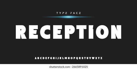 Fonte criativa. Fonte digital abstrata moderna da tecnologia. Fonte criativa logotipo, tipo, tecnologia, filme, digital, música, filme. Fontes e ilustração em formato vetorial.