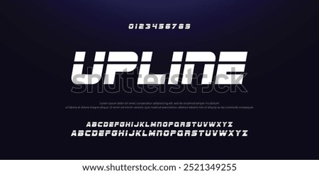 Creative font. Modern abstract digital tech font. Logo creative font, type, technology, movie, digital, music, movie. Fonts and illustration in vector format.