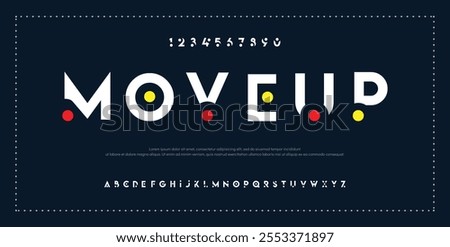Creative font. Modern abstract digital tech font. Logo creative font, type, technology, movie, digital, music, movie. Fonts and illustration in vector format.