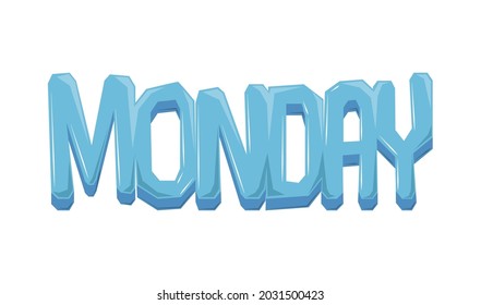 kreative Schriftart von Montag Symbol einzeln