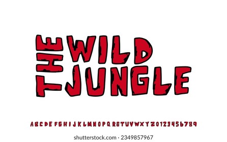 creative fonts design,art,hand drawn,alphabet,number and vector