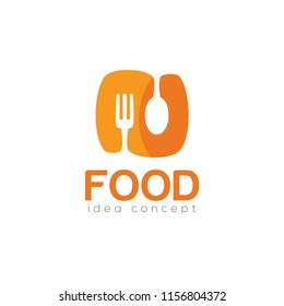 Creative Food Concept Logo Design Template