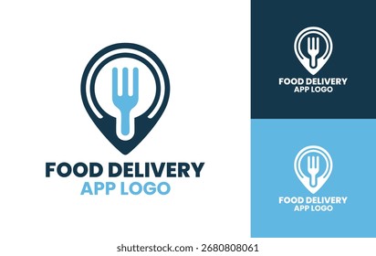 A creative food delivery app logo designed for startups, modern restaurants, and online ordering platforms.