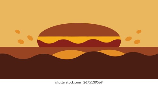 Anuncios de Vector de Comida y bebida creativa Ilustraciones coloridas para marketing y promociones
