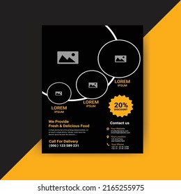 creative food flyer design template