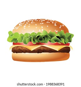 creative food icon design ,Burger.