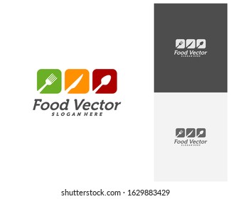 Creative Food logo design vector. Restaurant, food court, cafe logo template. Icon symbol. Illustration