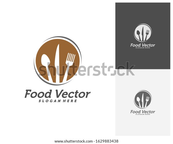 Creative Food Logo Design Vector Restaurant Stock Vector Royalty Free