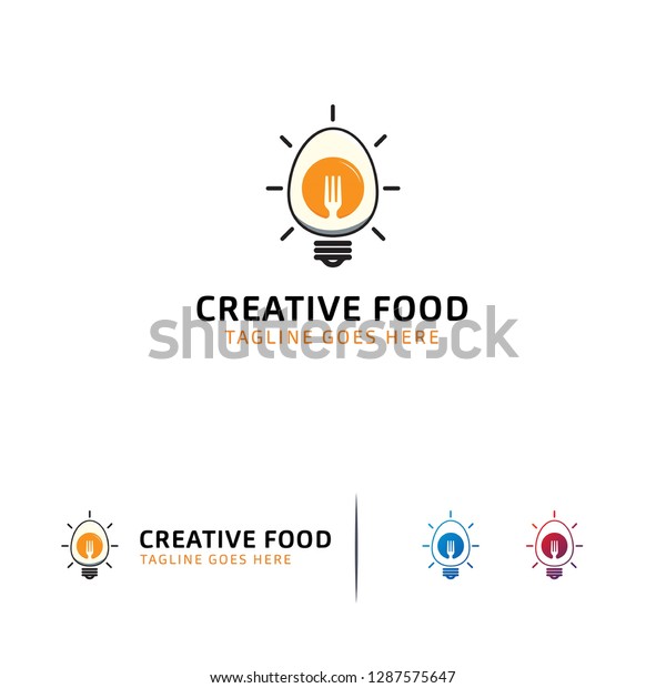 Creative Food Logo Designs Concept Vector Stock Vector Royalty