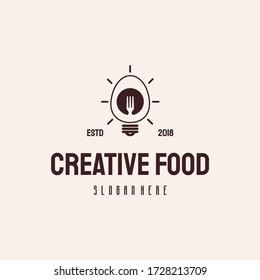 Creative Food logo hipster retro vintage vector template