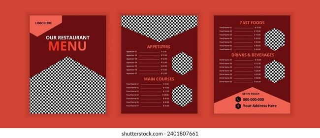 Creative Food Menu Design Template