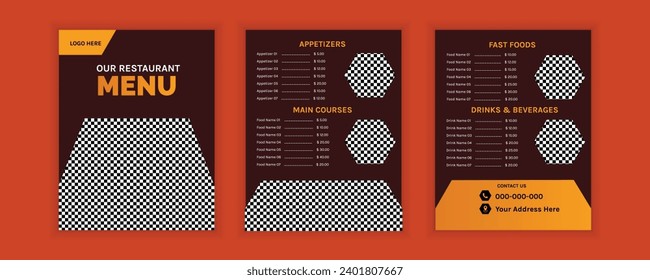 Design-Vorlage für kreatives Menü