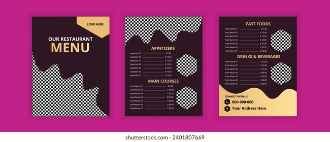 Creative Food Menu Design Template