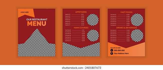 Plantilla de diseño de menú de alimentos creativos