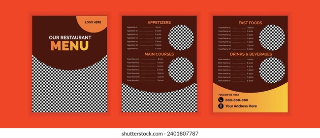 Creative Food Menu Design Template