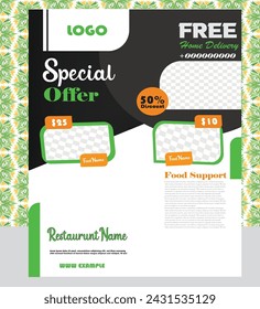 Creative Food menu flyer template 