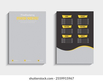 Creative Food Menu Template Design