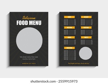 Creative Food Menu Template Design