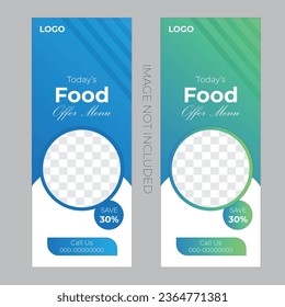 Creative Food Rollup Template Design