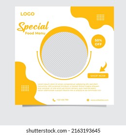 creative food social media banner