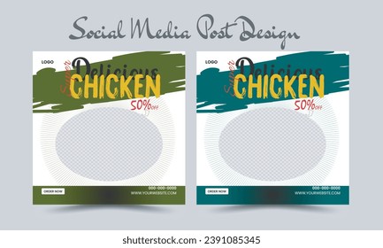 Creative Food Social Media Post Design.