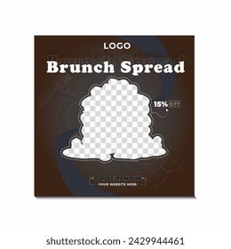 Creative food social media post design